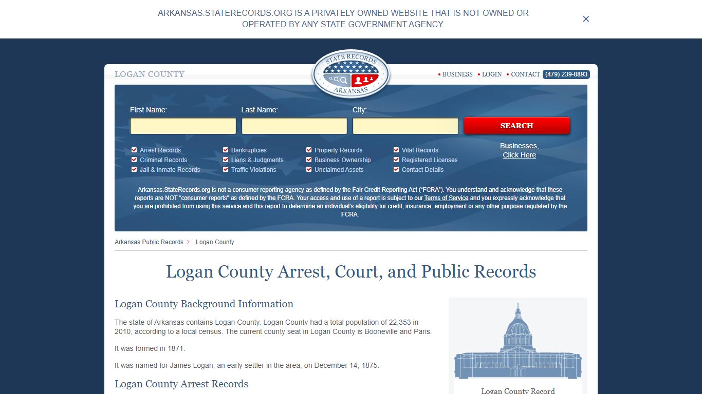 Logan County Arrest, Court, and Public Records