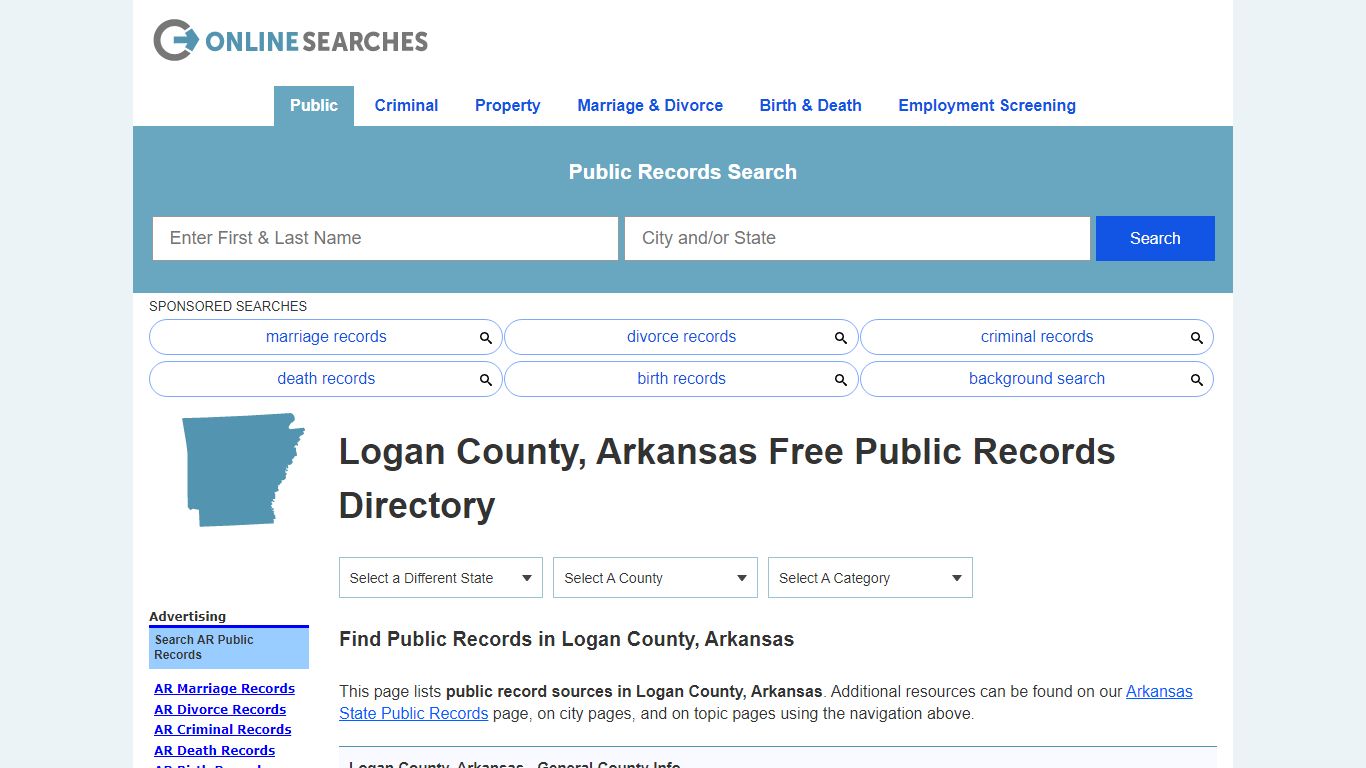 Logan County, Arkansas Public Records Directory